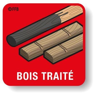 Pictogramme FFB — Bois traité