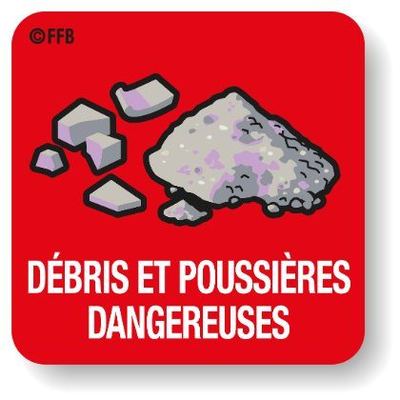 Pictogramme FFB — Débris & poussières dangereuses